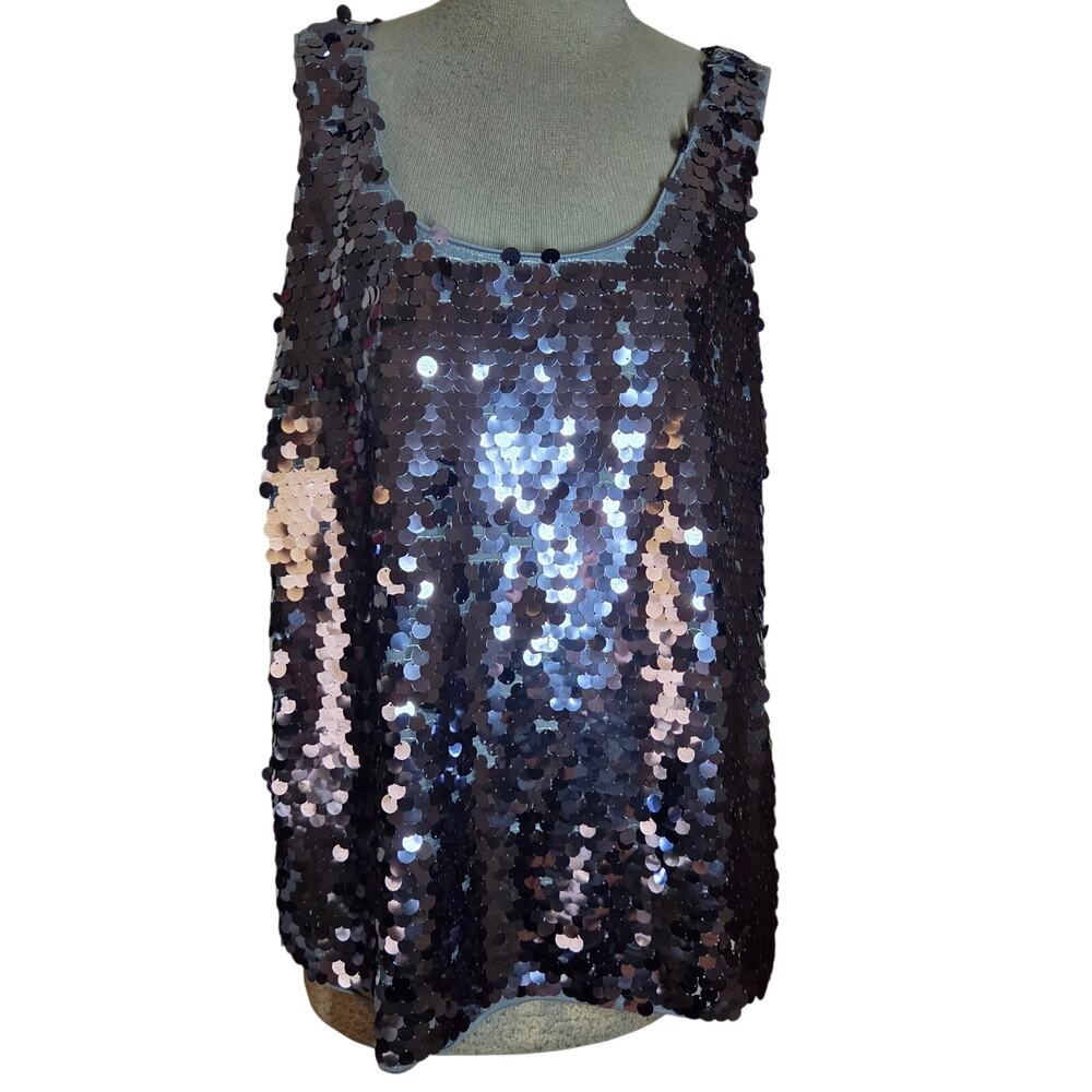 Torrid Silver Sequin Tank Size 1X